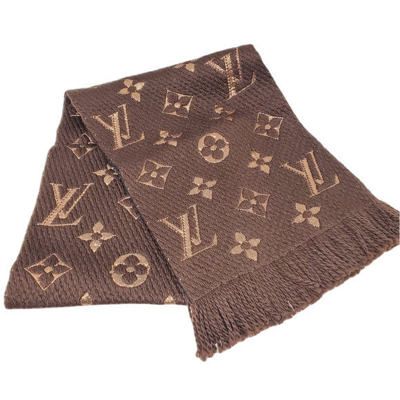 Louis Vuitton Logomania Shine Brown Monogram Scarf - Picture 4 of 13